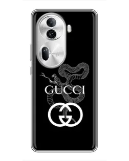 Чехол для OPPO Reno 11 Pro 5G с картинкой «Gucci — серебряная змея» Чехол для OPPO Reno 11 Pro 5G с картинкой «Gucci — серебряная змея»