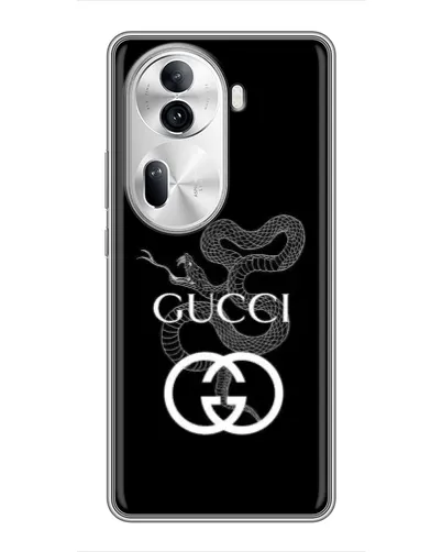 Чехол для OPPO Reno 11 Pro 5G с картинкой «Gucci — серебряная змея»