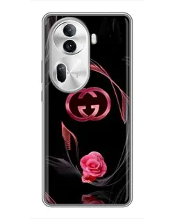 Чехол для OPPO Reno 11 Pro 5G с картинкой «Gucci — неоновая роза» Чехол для OPPO Reno 11 Pro 5G с картинкой «Gucci — неоновая роза»