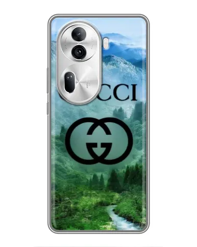 Чехол для OPPO Reno 11 Pro 5G с картинкой «Gucci — горный пейзаж»