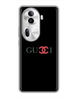 Чехол для OPPO Reno 11 Pro 5G с картинкой «Gucci — красный градиент» Чехол для OPPO Reno 11 Pro 5G с картинкой «Gucci — красный градиент»