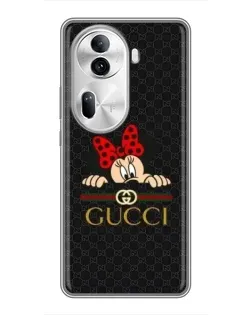Чехол для OPPO Reno 11 Pro 5G с картинкой «Минни Маус Gucci — черный» Чехол для OPPO Reno 11 Pro 5G с картинкой «Минни Маус Gucci — черный»
