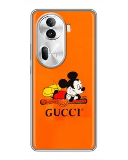 Чехол для OPPO Reno 11 Pro 5G с картинкой «Микки Маус Gucci — оранж» Чехол для OPPO Reno 11 Pro 5G с картинкой «Микки Маус Gucci — оранж»