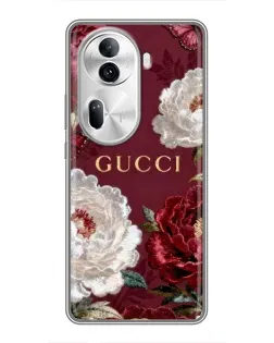 Чехол для OPPO Reno 11 Pro 5G с картинкой «Gucci — бордовые розы» Чехол для OPPO Reno 11 Pro 5G с картинкой «Gucci — бордовые розы»