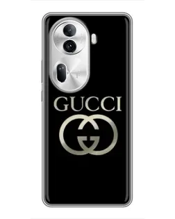 Чехол для OPPO Reno 11 Pro 5G с картинкой «Gucci — золото на черном» Чехол для OPPO Reno 11 Pro 5G с картинкой «Gucci — золото на черном»