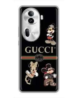 Чехол для OPPO Reno 11 Pro 5G с картинкой «Gucci — герои Disney и монограмма» Чехол для OPPO Reno 11 Pro 5G с картинкой «Gucci — герои Disney и монограмма»