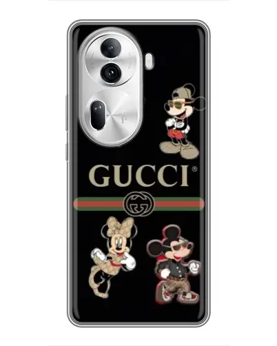 Чехол для OPPO Reno 11 Pro 5G с картинкой «Gucci — герои Disney и монограмма» Чехол для OPPO Reno 11 Pro 5G с картинкой «Gucci — герои Disney и монограмма»