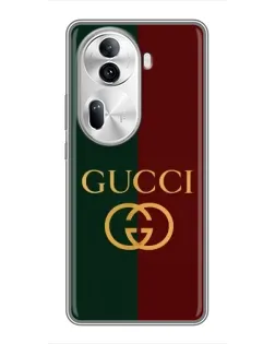Чехол для OPPO Reno 11 Pro 5G с картинкой «Gucci — темно-зеленый градиент» Чехол для OPPO Reno 11 Pro 5G с картинкой «Gucci — темно-зеленый градиент»