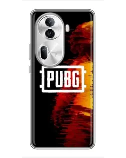 Чехол для OPPO Reno 11 Pro 5G с картинкой «Яркий логотип PUBG»