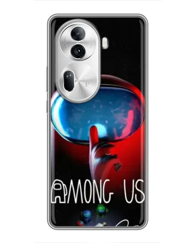 Чехол для OPPO Reno 11 Pro 5G с картинкой «Красный импостер — макро»