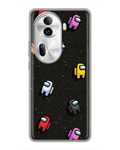 Чехол для OPPO Reno 11 Pro 5G с картинкой «Космический паттерн Among Us»