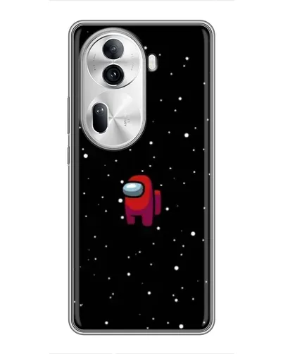 Чехол для OPPO Reno 11 Pro 5G с картинкой «Красный Among Us»