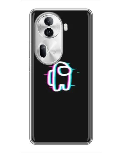 Чехол для OPPO Reno 11 Pro 5G с картинкой «Among Us неон»