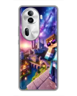 Чехол для OPPO Reno 11 Pro 5G с картинкой «Стив и космос»