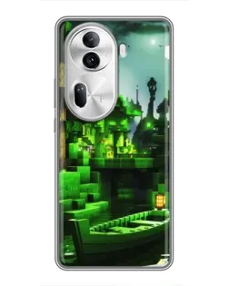Чехол для OPPO Reno 11 Pro 5G с картинкой «Minecraft лесной пейзаж»