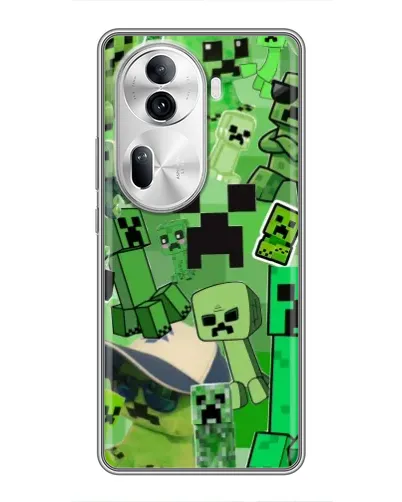Чехол для OPPO Reno 11 Pro 5G с картинкой «Криперы Minecraft»