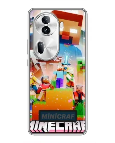 Чехол для OPPO Reno 11 Pro 5G с картинкой «Minecraft герои игры»