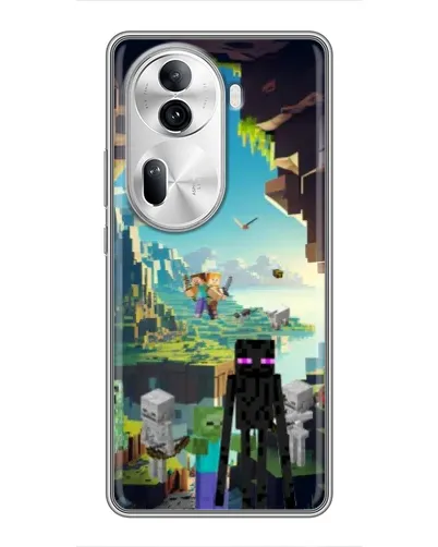 Чехол для OPPO Reno 11 Pro 5G с картинкой «Эндермен в лесу»