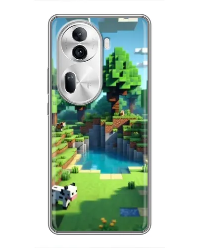 Чехол для OPPO Reno 11 Pro 5G с картинкой «Minecraft летний день»