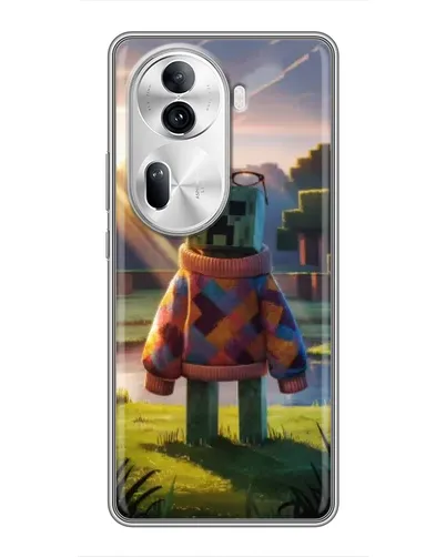 Чехол для OPPO Reno 11 Pro 5G с картинкой «Крипер в свитере»