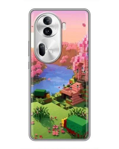 Чехол для OPPO Reno 11 Pro 5G с картинкой «Розовое дерево Minecraft»