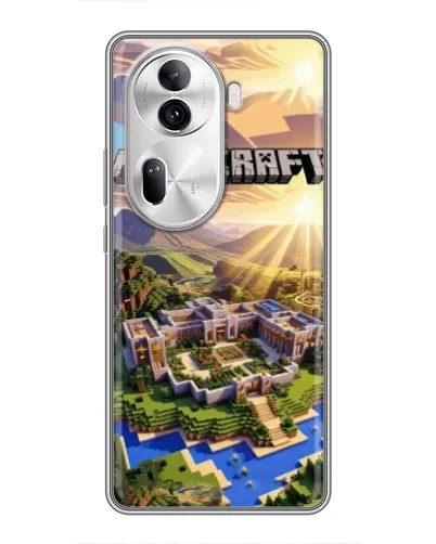 Чехол для OPPO Reno 11 Pro 5G с картинкой «Minecraft панорама»