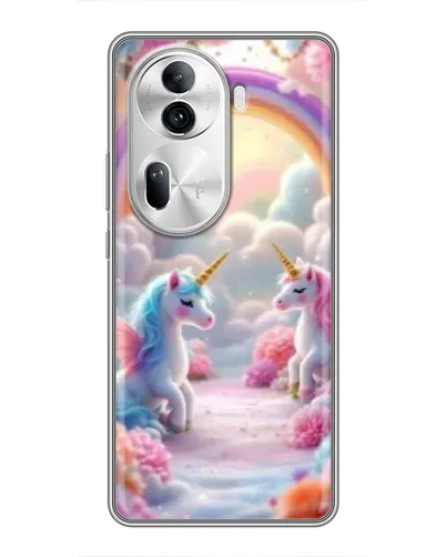 Чехол для OPPO Reno 11 Pro 5G с картинкой «Радуга и единороги» Чехол для OPPO Reno 11 Pro 5G с картинкой «Радуга и единороги»