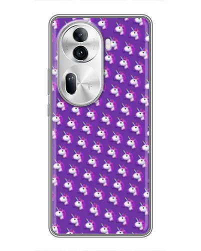 Чехол для OPPO Reno 11 Pro 5G с картинкой «Единороги на фиолетовом» Чехол для OPPO Reno 11 Pro 5G с картинкой «Единороги на фиолетовом»