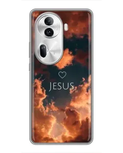 Чехол для OPPO Reno 11 Pro 5G с картинкой «Сияние Имени Jesus»