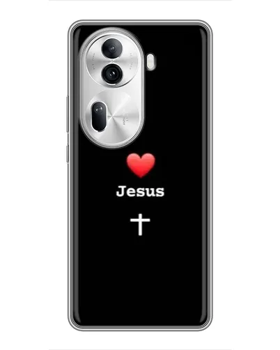 Чехол для OPPO Reno 11 Pro 5G с картинкой «Сердце - Jesus» Чехол для OPPO Reno 11 Pro 5G с картинкой «Сердце - Jesus»