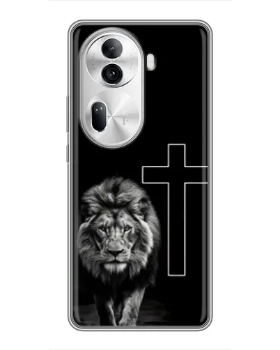 Чехол для OPPO Reno 11 Pro 5G с картинкой «Лев и Крест» Чехол для OPPO Reno 11 Pro 5G с картинкой «Лев и Крест»