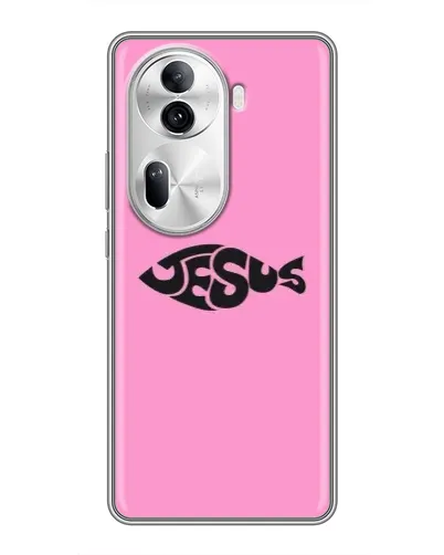 Чехол для OPPO Reno 11 Pro 5G с картинкой «Розовый символ Jesus» Чехол для OPPO Reno 11 Pro 5G с картинкой «Розовый символ Jesus»