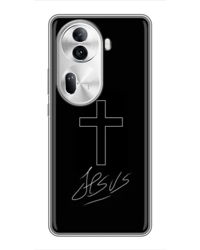 Чехол для OPPO Reno 11 Pro 5G с картинкой «Графический крест Jesus» Чехол для OPPO Reno 11 Pro 5G с картинкой «Графический крест Jesus»