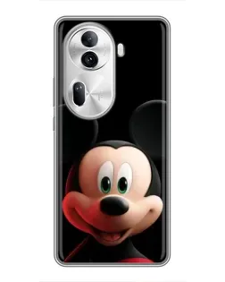 Чехол для OPPO Reno 11 Pro 5G с картинкой «Улыбающийся Микки Маус»