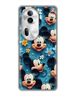 Чехол для OPPO Reno 11 Pro 5G с картинкой «Паттерн Микки и Минни»