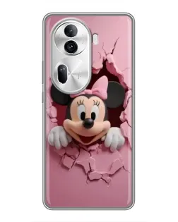 Чехол для OPPO Reno 11 Pro 5G с картинкой «Минни сквозь стену»