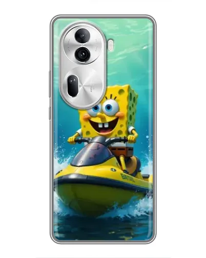 Чехол для OPPO Reno 11 Pro 5G с картинкой «Спанч Боб на гидроцикле» Чехол для OPPO Reno 11 Pro 5G с картинкой «Спанч Боб на гидроцикле»
