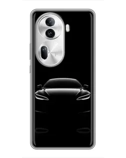 Чехол для OPPO Reno 11 Pro 5G с картинкой «Силуэт Tesla Night» Чехол для OPPO Reno 11 Pro 5G с картинкой «Силуэт Tesla Night»