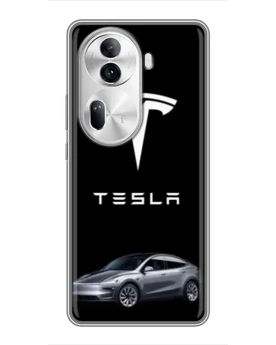 Чехол для OPPO Reno 11 Pro 5G с картинкой «Tesla Model Y»