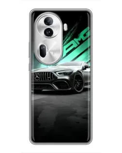 Чехол для OPPO Reno 11 Pro 5G с картинкой «Темный Mercedes AMG»
