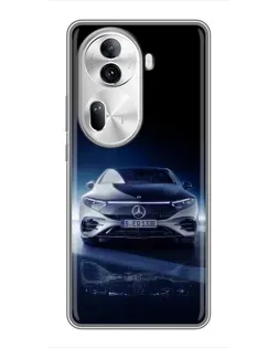 Чехол для OPPO Reno 11 Pro 5G с картинкой «Ночной Mercedes EQ»