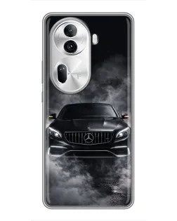 Чехол для OPPO Reno 11 Pro 5G с картинкой «Mercedes в дыму»