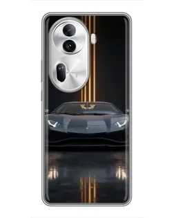 Чехол для OPPO Reno 11 Pro 5G с картинкой «Lamborghini золотые линии» Чехол для OPPO Reno 11 Pro 5G с картинкой «Lamborghini золотые линии»