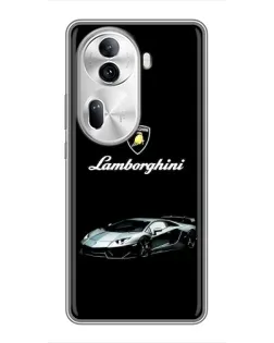 Чехол для OPPO Reno 11 Pro 5G с картинкой «Логотип Lamborghini классика»