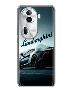 Чехол для OPPO Reno 11 Pro 5G с картинкой «Классическая надпись Lamborghini»