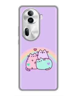 Чехол для OPPO Reno 11 Pro 5G с картинкой «Радужные Пушины» Чехол для OPPO Reno 11 Pro 5G с картинкой «Радужные Пушины»