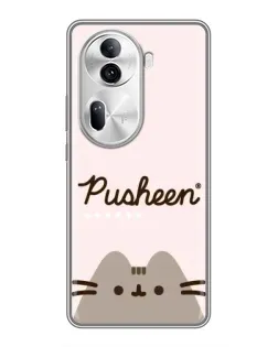 Чехол для OPPO Reno 11 Pro 5G с картинкой «Pusheen логотип» Чехол для OPPO Reno 11 Pro 5G с картинкой «Pusheen логотип»