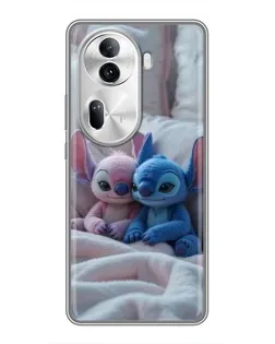 Чехол для OPPO Reno 11 Pro 5G с картинкой «Плюшевые Стич Ангел» Чехол для OPPO Reno 11 Pro 5G с картинкой «Плюшевые Стич Ангел»