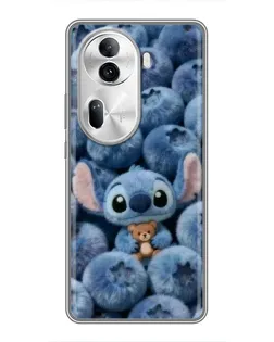 Чехол для OPPO Reno 11 Pro 5G с картинкой «Стич и голубика» Чехол для OPPO Reno 11 Pro 5G с картинкой «Стич и голубика»
