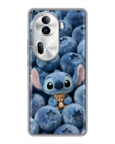 Чехол для OPPO Reno 11 Pro 5G с картинкой «Стич и голубика» Чехол для OPPO Reno 11 Pro 5G с картинкой «Стич и голубика»